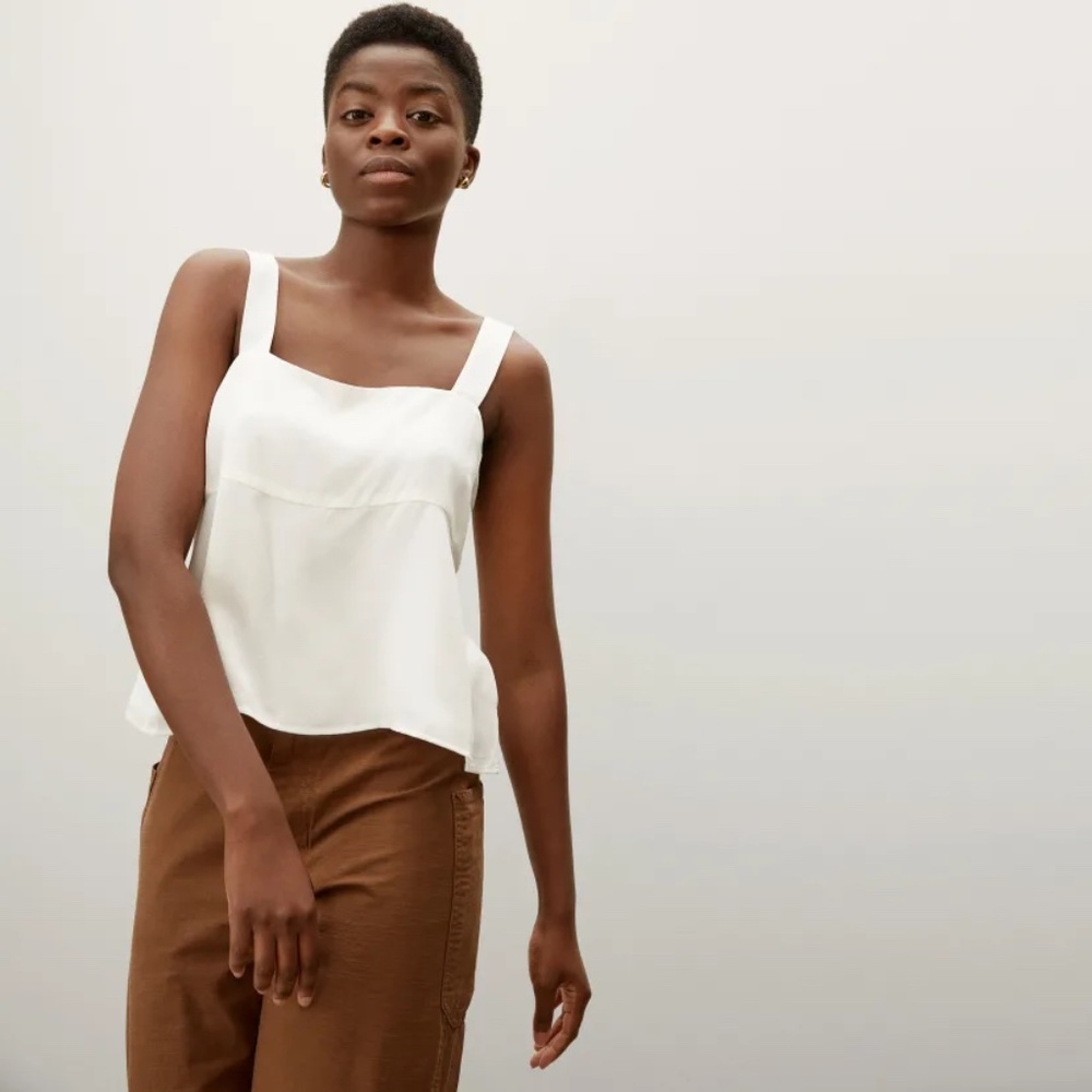 Everlane Clean Silk Picnic Top